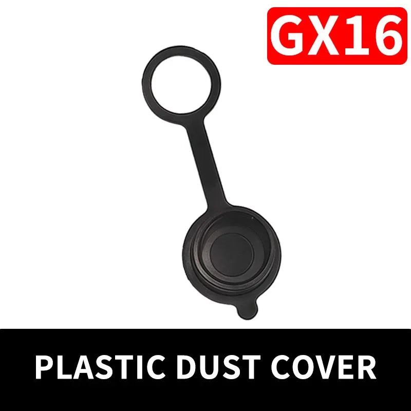 GX12 GX16 GX20 Aviation Connector Dust Cover, Threaded Protective Cap for Plug/Socket, Waterproof, Metal/Plastic Options