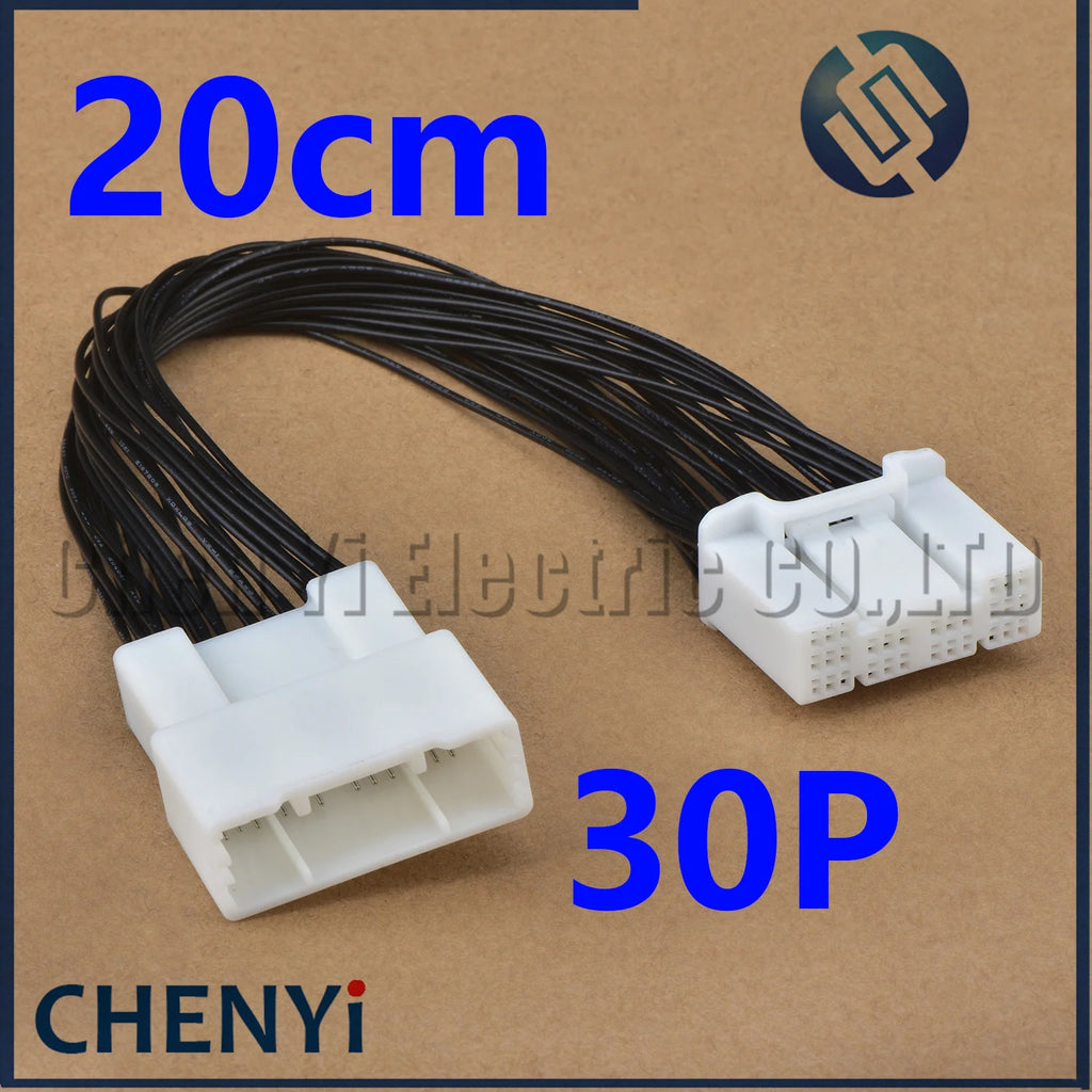 30 Pin Automobile Connector Car CD player host Camera microphone Power plug 90980-12909 with Pin For Toyota Corolla Sienna Camry