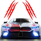 New 1pcs Claw Marks Headlight Decal Car Sticker Monster Claw Marks Car Headlight Stripes Scratch Vinyl Decal Universal For Most