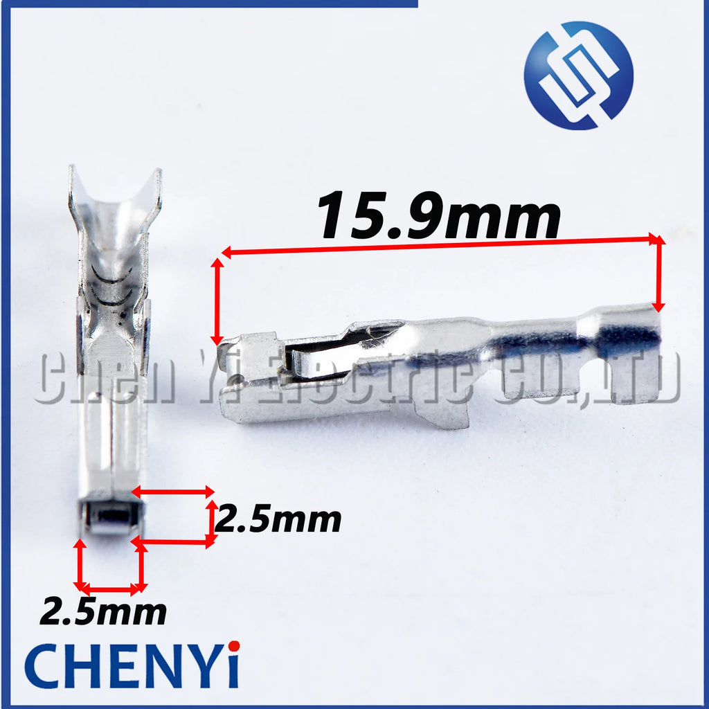 50 Pcs Auto OBD Plug Pin Brass CrimpTerminal Automotive Connector Wire Female Crimping Splice Terminals 776001-1 DJ623-FA1.5A