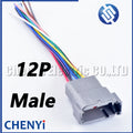 Deutsch DTM series 12 Pin DTM06-12S DTM04-12P male or female Automotive waterproof connector Sealed Wire Harness Plug 15cm wires