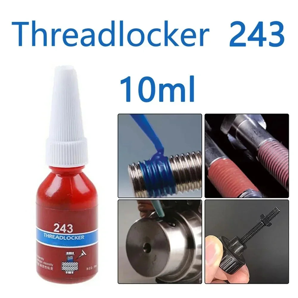 10 Ml Medium Strength Threadlocker Blue Threadlocker Adhesive 243 Threads Below M20 Amagi
