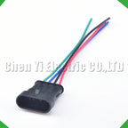4-Pin Wire Harness female Automotive waterproof connector Black steam harness