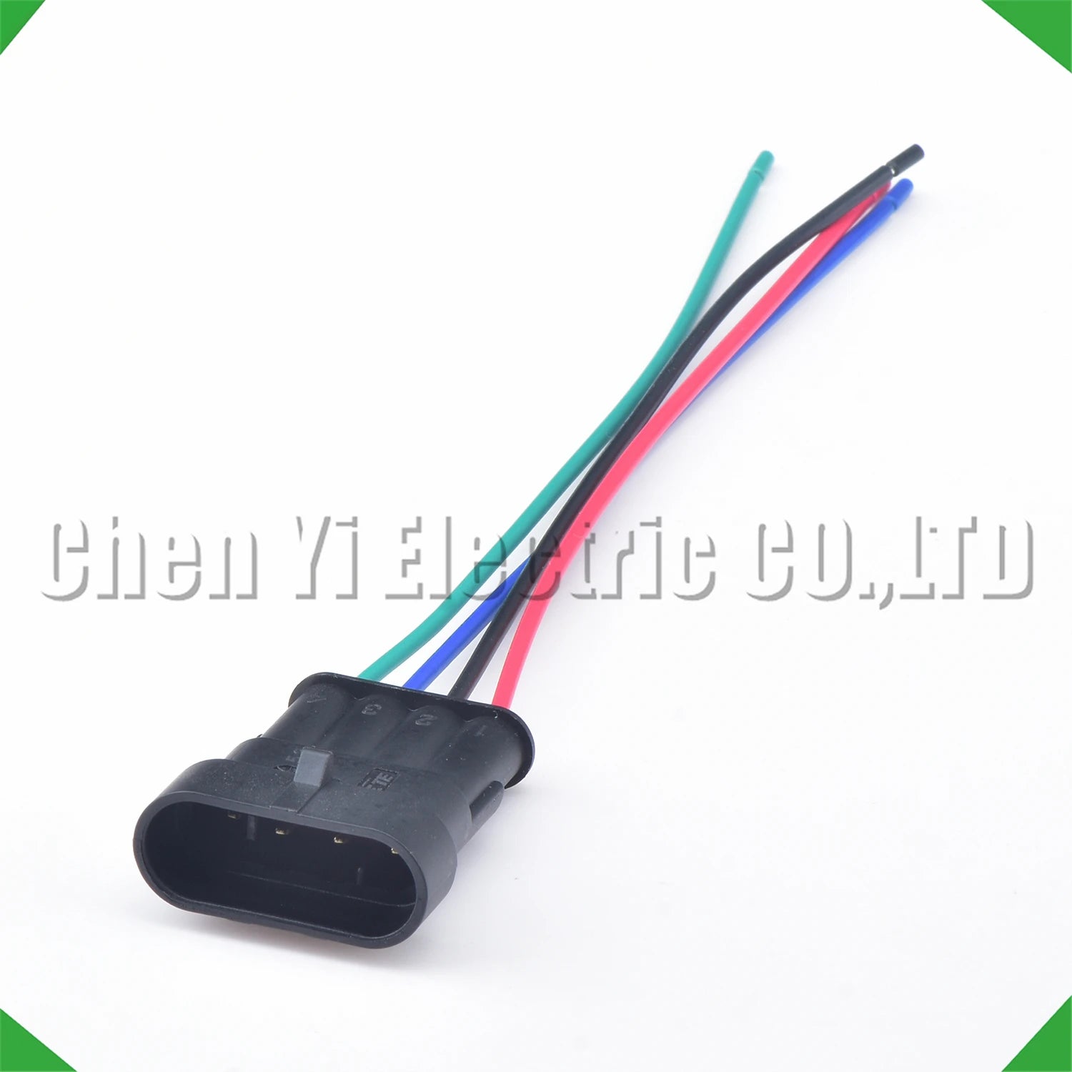 4-Pin Wire Harness female Automotive waterproof connector Black steam harness