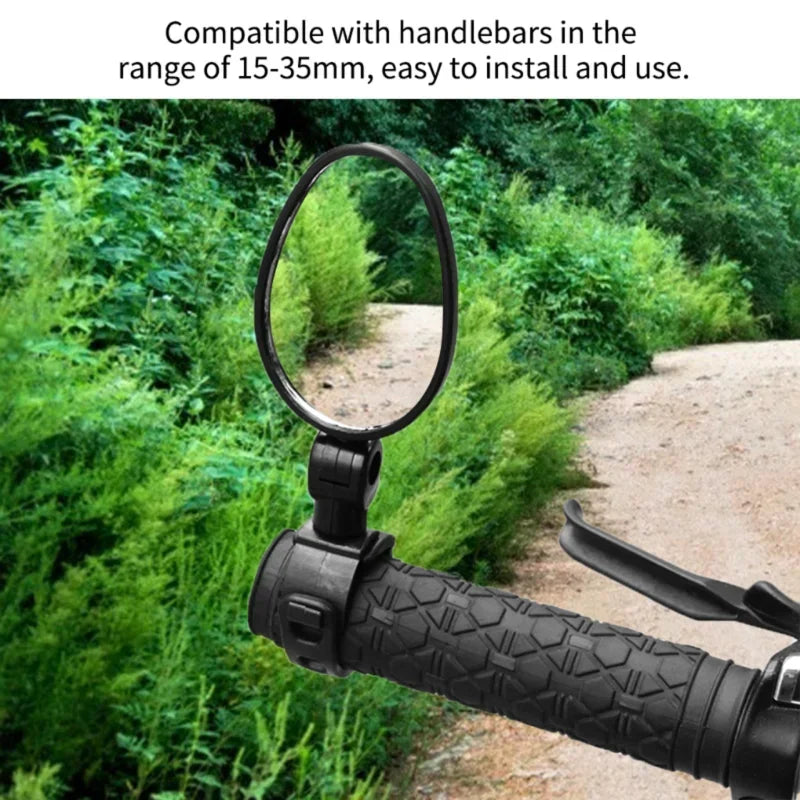 Bicycle Round Auxiliary Mirrors 360 Degree Adjustable Wide Angle Rearview Mirror Handlebar Mount Bike Convex Mirror S/L Amagi