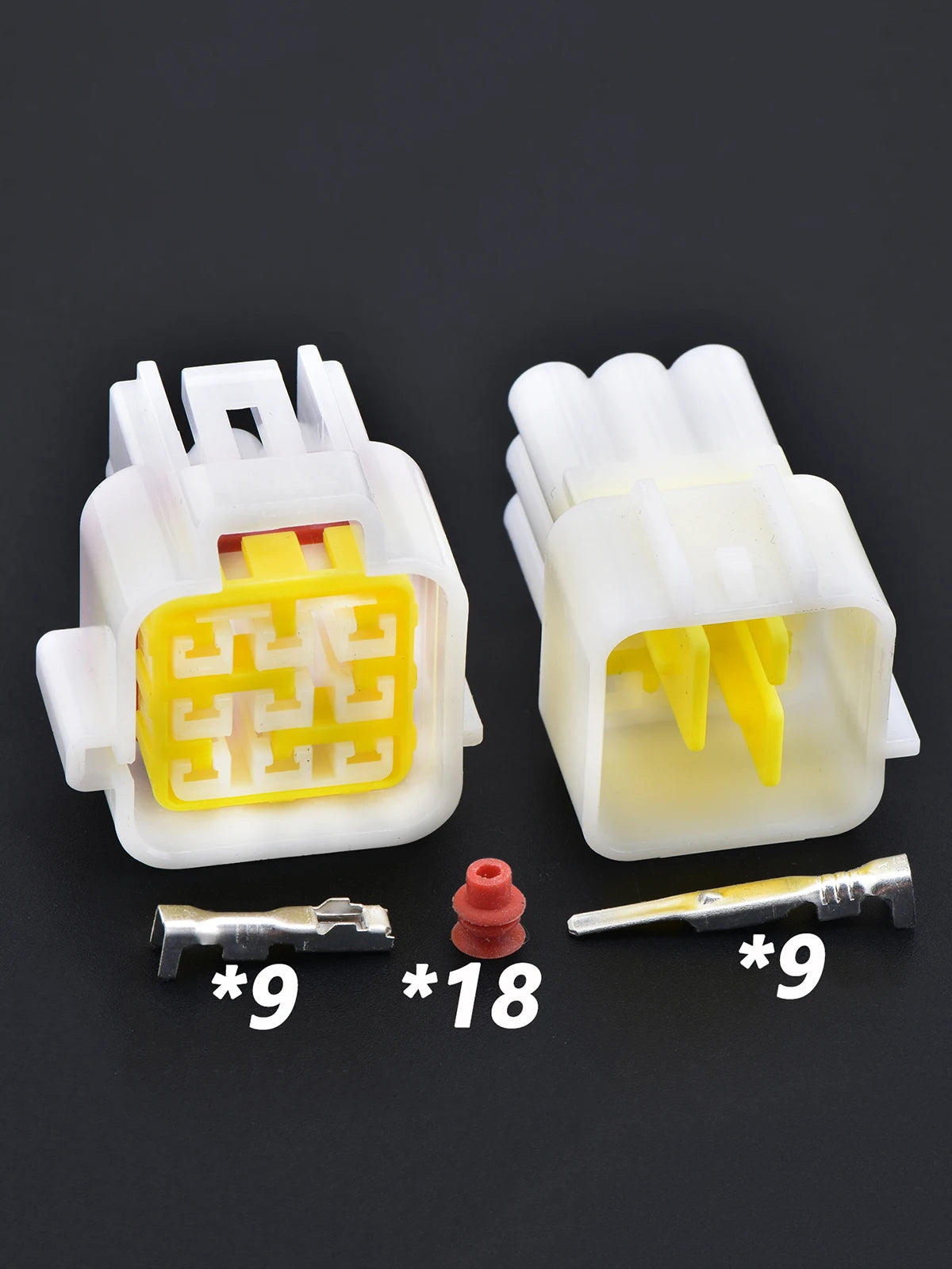 9 Pin white Sealed Waterproof Electrical Auto controller Harness Connector Plug FW-C-9M-B FW-C-9F-B For Inbor Kelly Furukawa