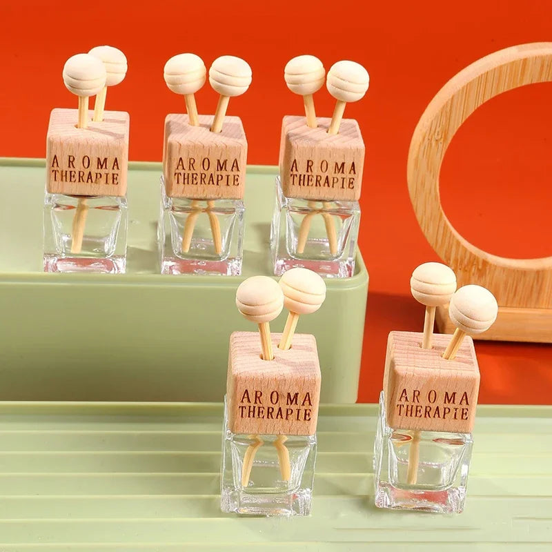 Car Fragrance Empty Glass Bottle Clip Cute Car Air Freshener Bottle Perfume Clip Air Vent Outlet Auto Accessories Amagi