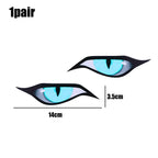 3D Reflective Eyes Stickers for Motorcycle Scooter Windshield Auto Decorative Night Light Safety Front Car Stickers Waterproof