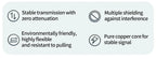 M12 X-Code 8Pin Male to RJ45 Gigabit Ethernet Cable 10Gbps IP67 Shielded - Industrial CAT6A Network Wire for Robotics & Harsh