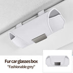 1PC Car Eyewear Organizer Car Glasses Case Suede Material Sun Visor Holder Car Sunglasses Holder Case Glasses Box