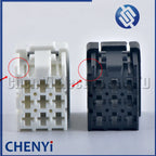 9 Pin black White female Automotive Power Amplifier plug Fuse box Wire harness connector 2-968307-2 1-968307-2 1-968305-2