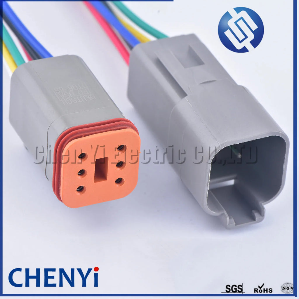 DT 2 3 4 6 8 12 Pin Automotive Sealed Electric Plug male female Waterproof Connector Wire Harness DT06-2S DT04-2P For Deutsch