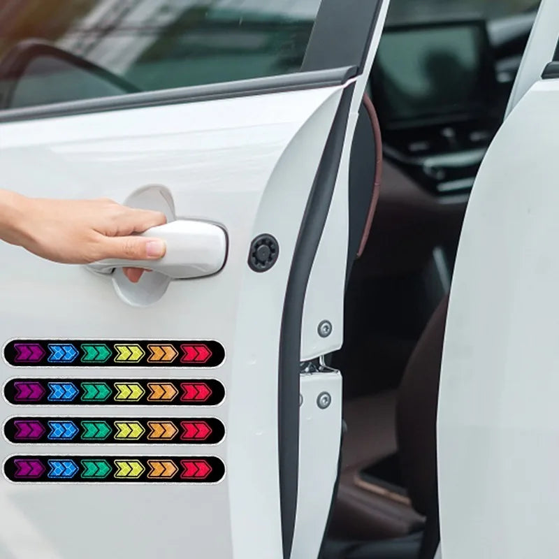 2PCS Car Reflective Sticker Mirror Safety Warning Tape Sticker Mark Styling Reflective Mirror Stickers for Auto Decor DIY Tape
