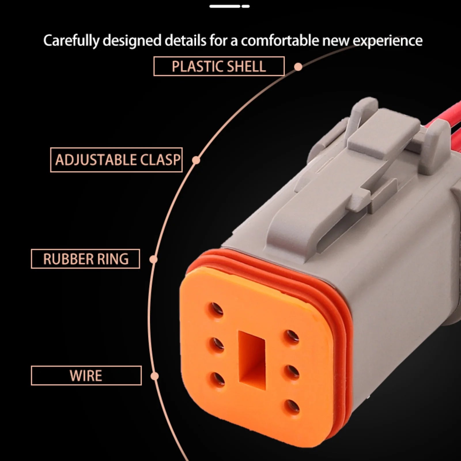 6 Pin Connector Waterproof 1.6mm Series Male Female Connectors Wiring Harness Housing Cable Socket DT04-6P-C017 DT06-6S-C017