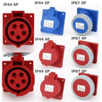 1/5/20/50 PCS 16/32A Industrial Plug and Socket 3P/4P/5Pin Electrical Connector IP67 Wall Mounted Socket Male&Female Plug