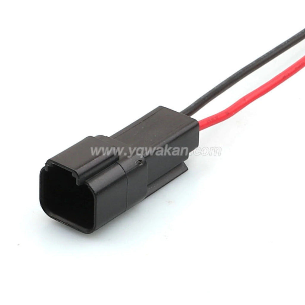 2-PIN Automotive Waterproof Sockets Car 1.6mm Male Female Wiring Harness Connector with Wires Black DT04-2P-E004 DT06-2S-P012