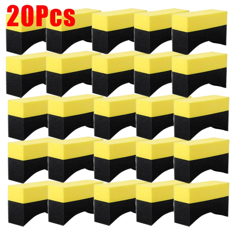 Car Tire Cleaning Sponge Auto Wheel Microfiber Suction Sponge Brush Set for Cars Wheels Tyre Clean Polishing Detail Brushes Tool
