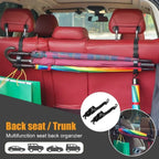2Pcs Car Back Seat Hook Multi-function Rear Seat Headrest Hanging Hook Umbrella Holder Back Storage Interior Organizer Amagi