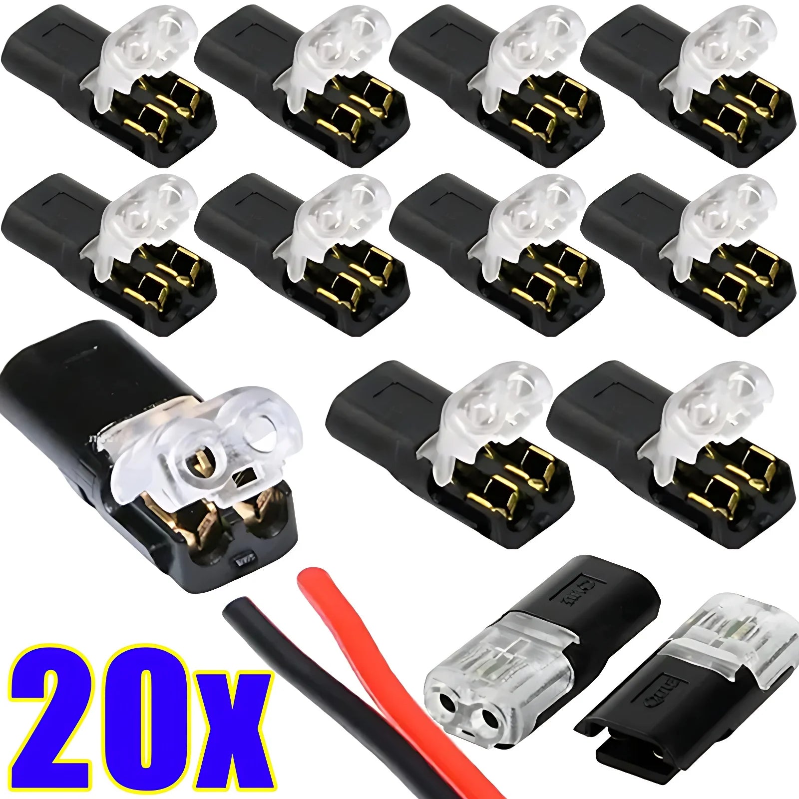 20/1pcs 2 Pin Way Plug Electrical Connector Wire Cable Automotive Strip Terminal Connection Car Waterproof Electrical Connector