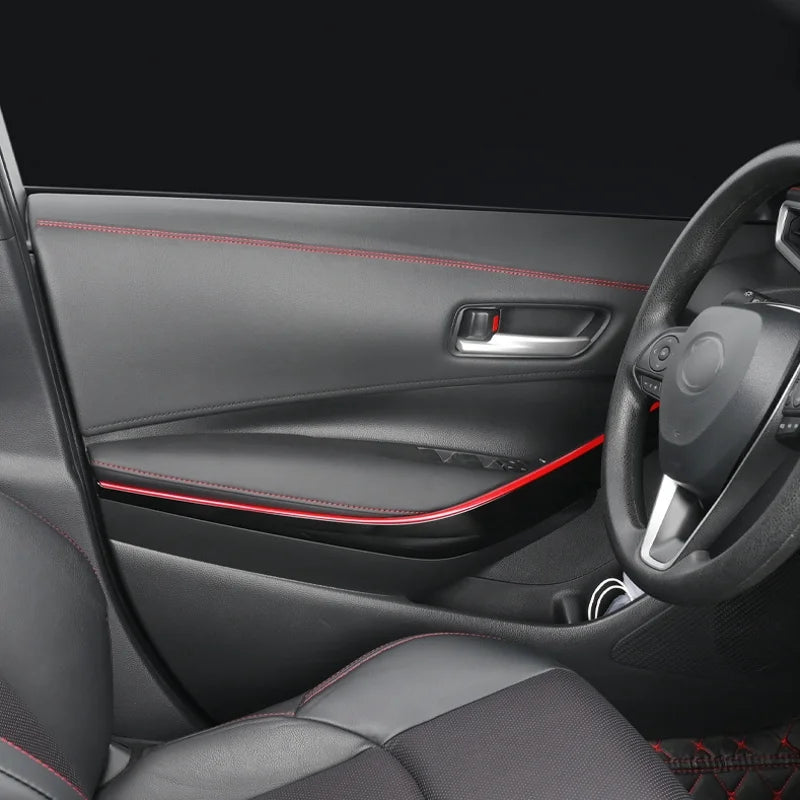 Universal Car Mouldings Trim Pu Leather Braid Decorative Line Strip For Door Dashboard Sticker Car Interior DIY Strips New Style