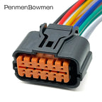 12 Pin Car Back View Camera Plug Wiring Harness Auto Waterproof Electrical Cable Connectors HP285-12021 for Hyundai SONATA KIA