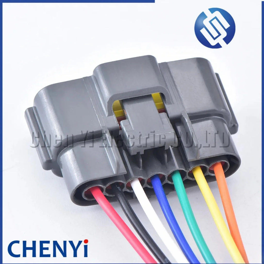1 set 7 Pin female plastic housing plug wire electric cable automotive waterproof connector 6098-0148 for Nissan with 15cm 18awg