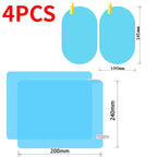 1-4PCS Car Side Window Rearview Rain Film Anti-Fog Rain-proof Car Window Mirror Waterproof Sticker Films Decals Rain Proof Films