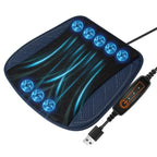 Cooling Car Seat Cushion with Adjustable Fan Breathable 3D Honeycomb Design All-Season Ventilated Auto Seat with Leather Surface