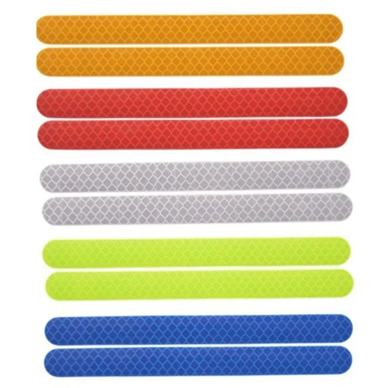 6/2pcs Car Reflective Safety Strip Stickers Car Rearview Mirror Reflective Sticker Reflective Warning Safety Tape Accessories