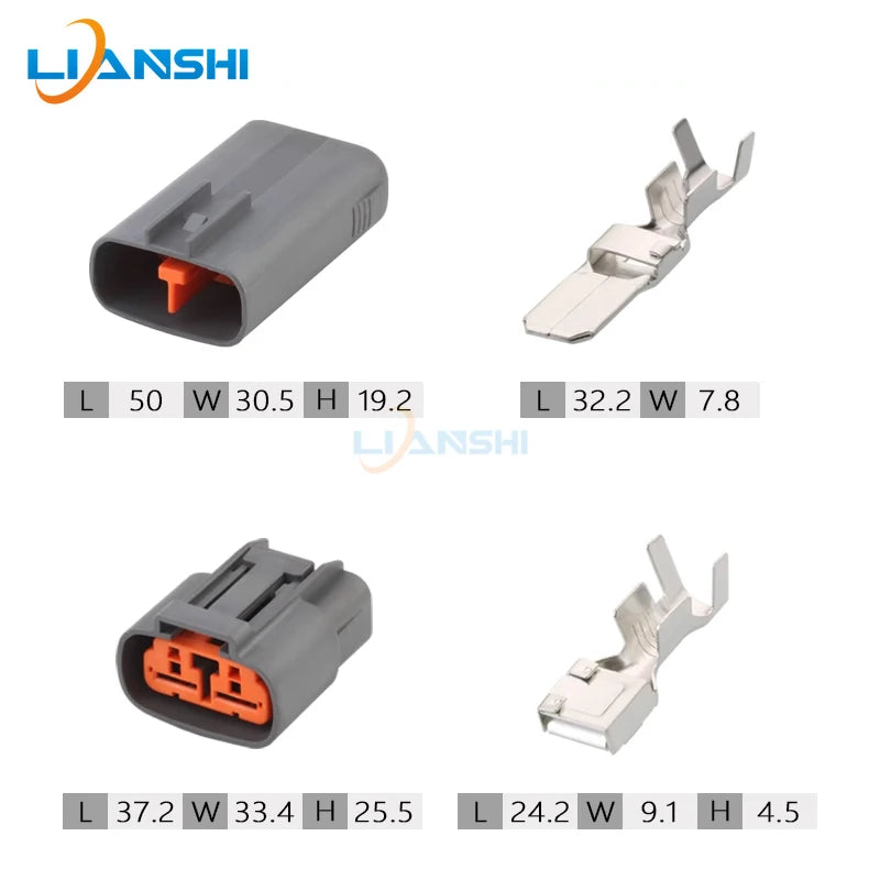 6195-0060/6195-0057 is suitable for automotive high-current 2p waterproof wiring harness connector DJ7021B-7.8-11