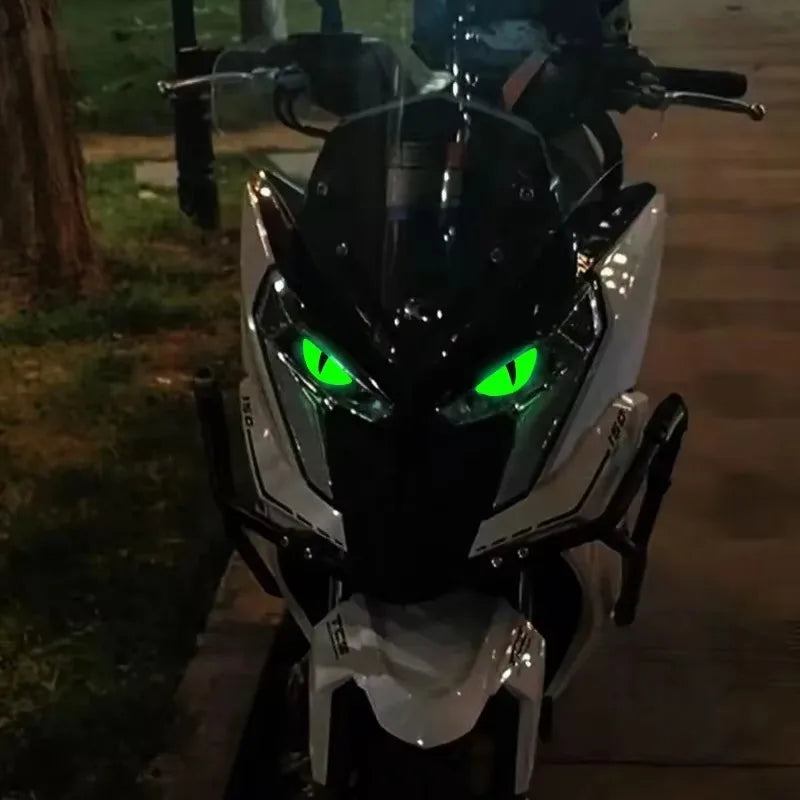 Funny Luminous Sticker Motorcycle Headlight Scooter Stickers for Vespa 300 GTS Accessories PX Sprint Primavera LX 125 50 Special