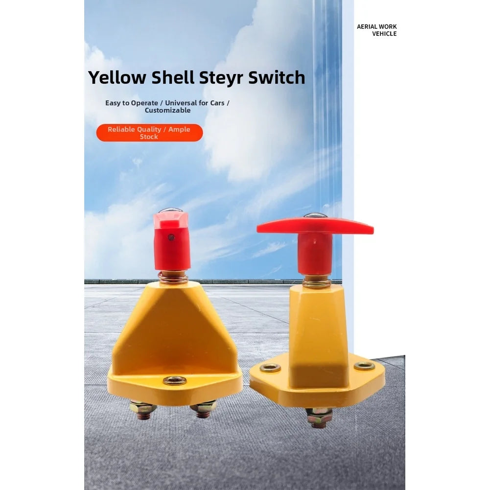 Yellow Shell Battery Master Switch For Car Truck Tractor 150A 12-24V Heavy Duty Agricultural Vehicle Truck Master Switch