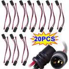 DC12V T10 W5W 147 Socket Marker Instrument Lights Holder Connector Wire Bulb Soft Rubber Harness Replacement Car Accessories