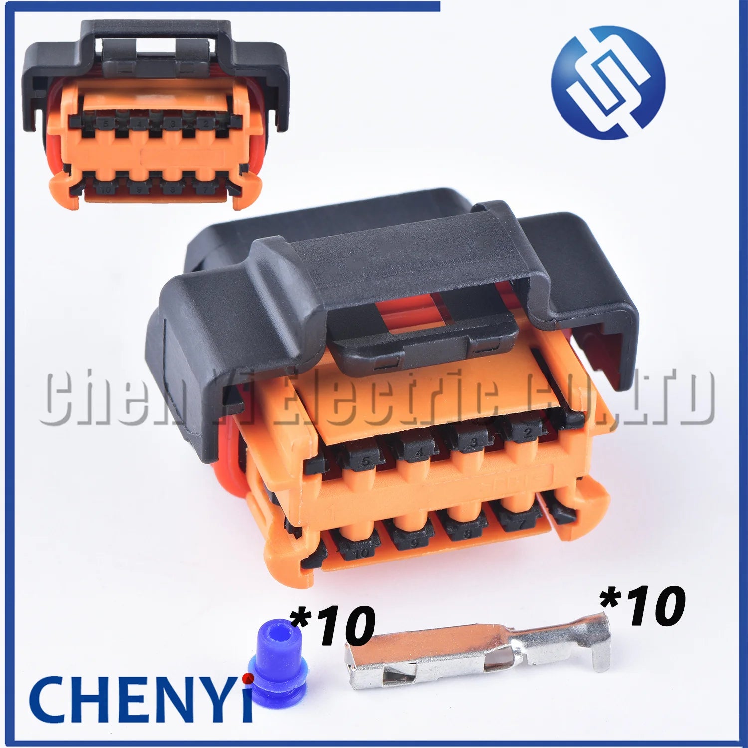 10 Pin  Automobile waterproof connector headlamp Headlight Lamp plug 98788-1201 With Pins For Peugeot 308 Citroen Renault