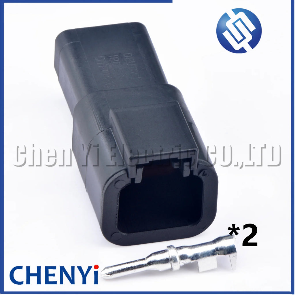 2 Pin DTP series BLACK  Automotive waterproof connector Wire harness plug DTP06-2S DTP04-2P DTP06-2S-E004 DTP04-2P-E004 with Pin