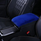 Imitation Rabbit Plush Car Armrest Box Mat Interior Center Armrest Box Cover Handhold Cover Mat Protection Mat Accessories Tools
