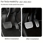 For Tesla Model 3/Y Aluminum Pedal Cover 2 Pack Accessories 2019-2024 Foot Pedal Pads Anti-Slip Performance Accelerator amagi