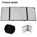 3-Way 360-Degree Folding Mirror For Haircuts Shaving & Makeup Convenience Foldable Car Cosmetic Mirror  Large Screen
