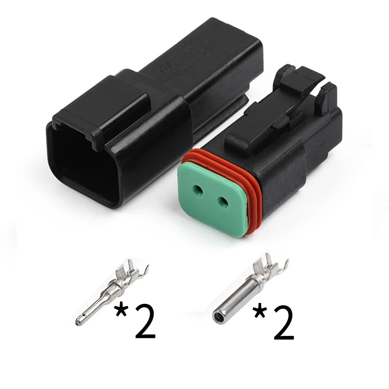 5sets DT06-2S-E004 DT04-2P-E004 Deutsch type automotive waterproof connector 2p male busbar plug with terminal