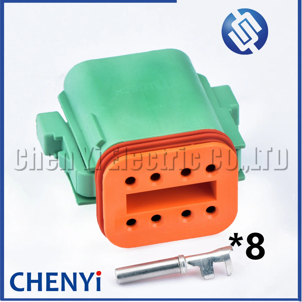 Green 8 Pin Male or Female Auto Waterproof Connector Sealed Plug DT06-8SC DT04-8PC DT06-08SC DT04-08PC with Pin For Deutsch