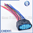 14 Pin/Way Car Headlight Connector Lamp Plug With Wire Harness Cable 1719104 1719105 1719105-2 For Ford Focus Mk3 max left H7