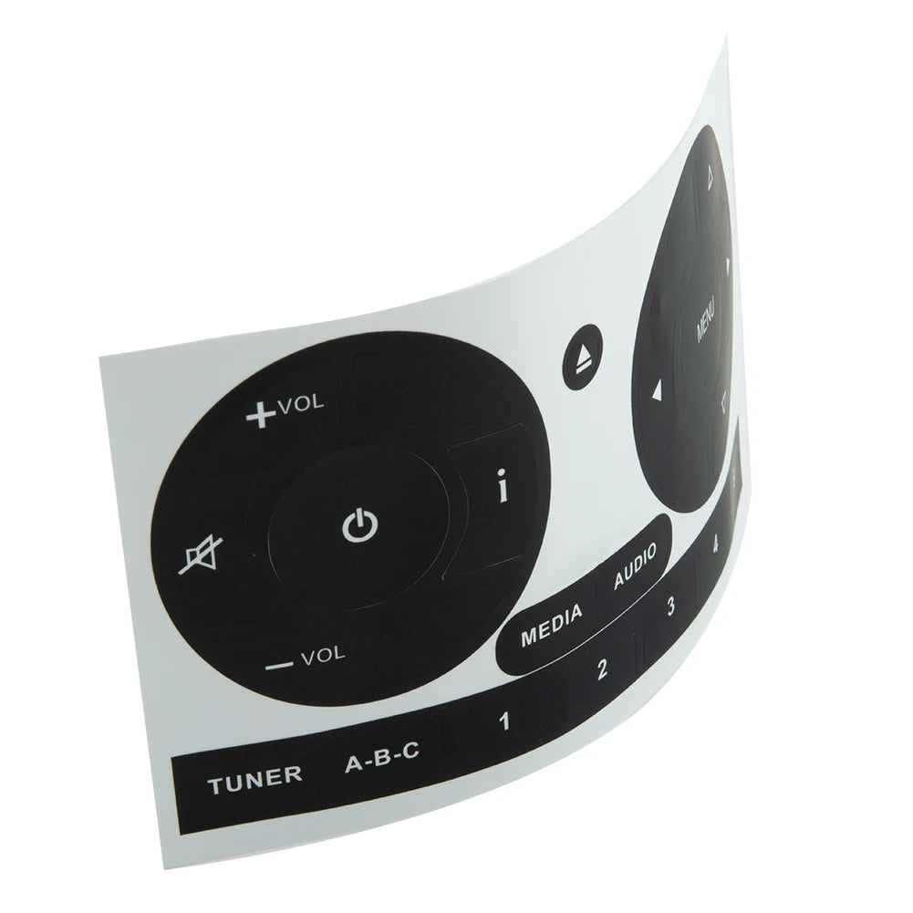 Radio Stereo Worn Peeling Button Repair Kit Decals Stickers For Fiat 500 2011 To 2016 CD Radio Audio Button Repair Stickers
