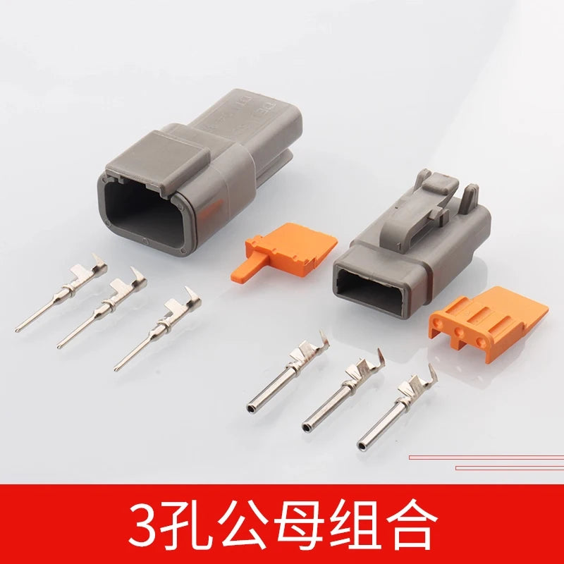 Automotive connector Dechi plug-in DTM06-2S male and female mating heavy truck wiring harness waterproof plug DTM04-2P