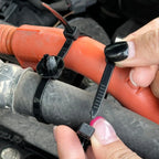 Vehicle Wiring Harness Fixing Cable Tie Push Mount Car Fastener Clip Nylon Zip Tie Wrap Auto Repair Tool Kit Universal 15cm 20cm