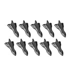 10pcs Car Exterior Trim Items Roof Tail Black Shark Fin General Purpose Pointed Carbon Fiber Bumper Modification Kit Wind Knife