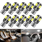 10/20PCS W5W T10 LED Bulbs Canbus 5730 8SMD 12V 6000K 194 168 LED Car Map Dome Lights Parking Light Auto Signal Lamp Amagi
