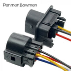 1 Set 4 Pin Auto 3.5mm Light Lamp Electrical Cable Connectors Female Male Wire Harness Plug For 1H0973734