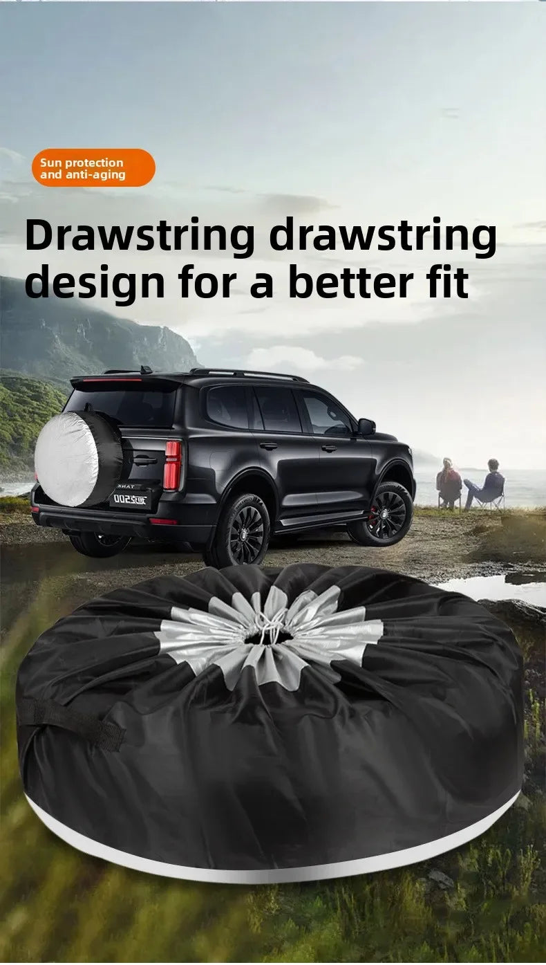 Spare Tire Cover Auto Vehicle Wheel Protector 13-19/19-23inch Case Polyester Car Tyre Storage Bags Cars Wheel Protection Amagi