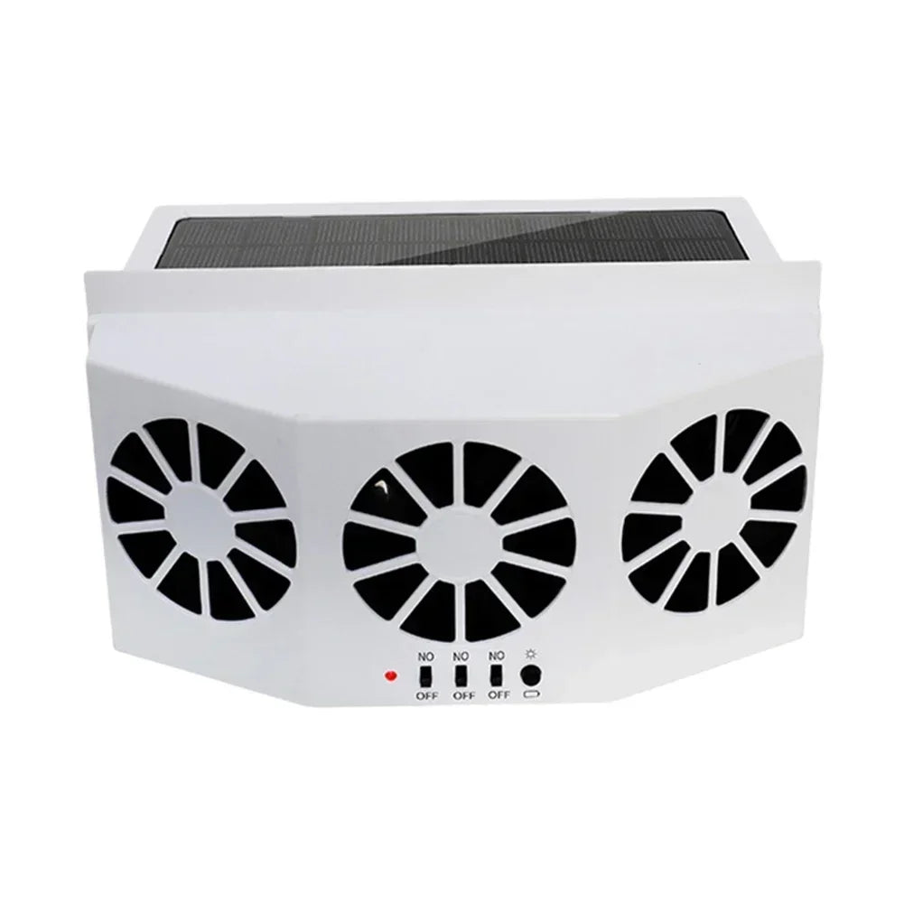 Car Exhaust Fan USB Rechargeable/solar Air Circulation Cooling Heat Dissipation High Wind Power 2/3 Head Ventilation Fan Amagi