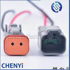 Deutsch DT series 2 Pin male or female Auto Waterproof Connector DT06-2S DT04-2P Automotive Electrical Wire Harness pigtail Plug